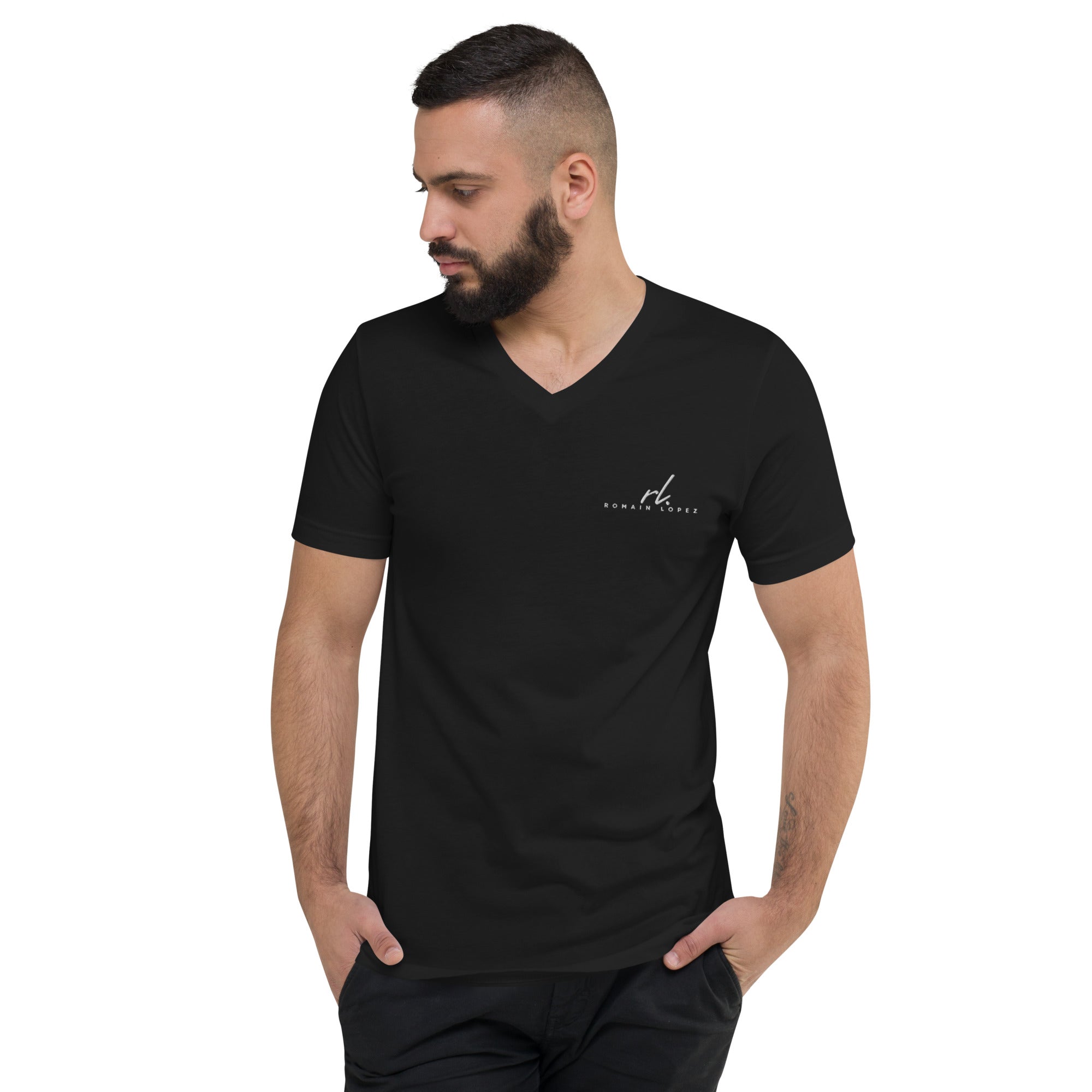 Unisex Short Sleeve V-Neck T-Shirt